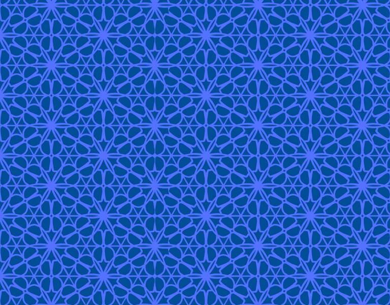 Light blue geometric pattern on darker blue background