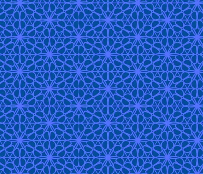 Light blue geometric pattern on darker blue background