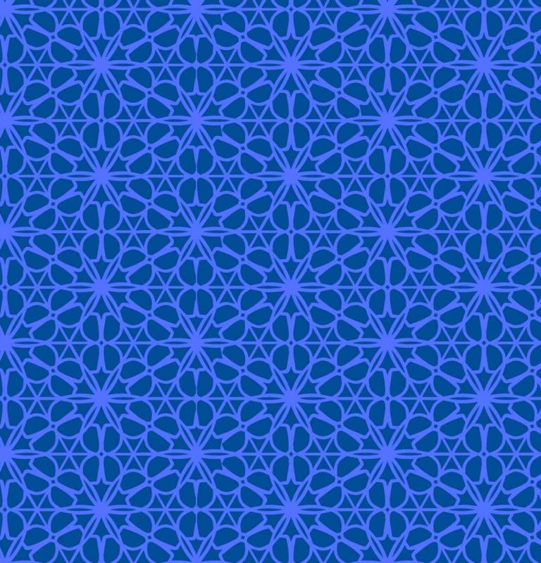 Light blue geometric pattern on darker blue background