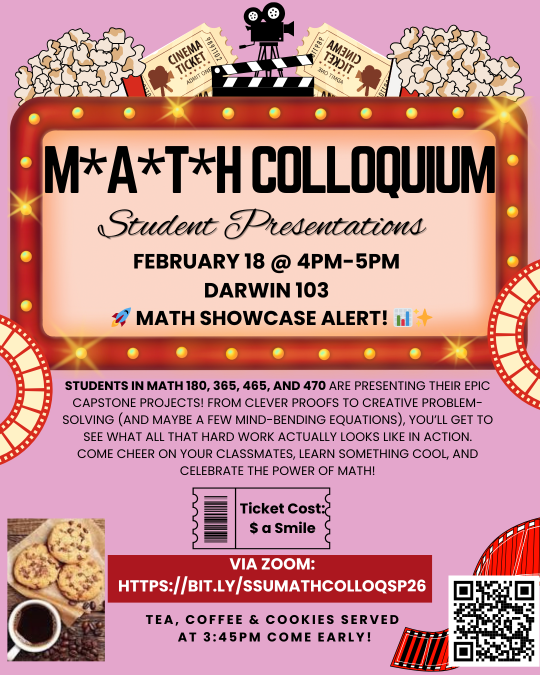 Math Colloquium, 2/18/26, Student Presentations